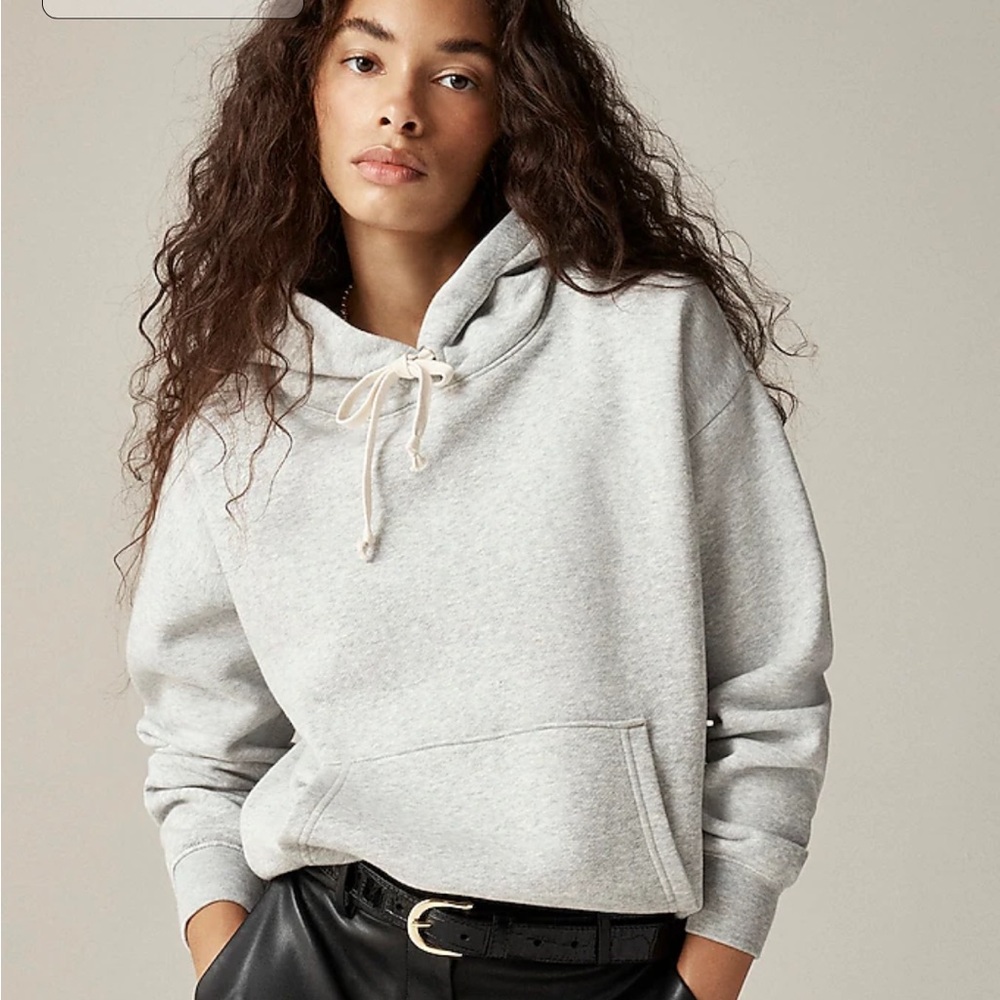 J. Crew Heritage Fleece Gray Hoodie Sweatshirt